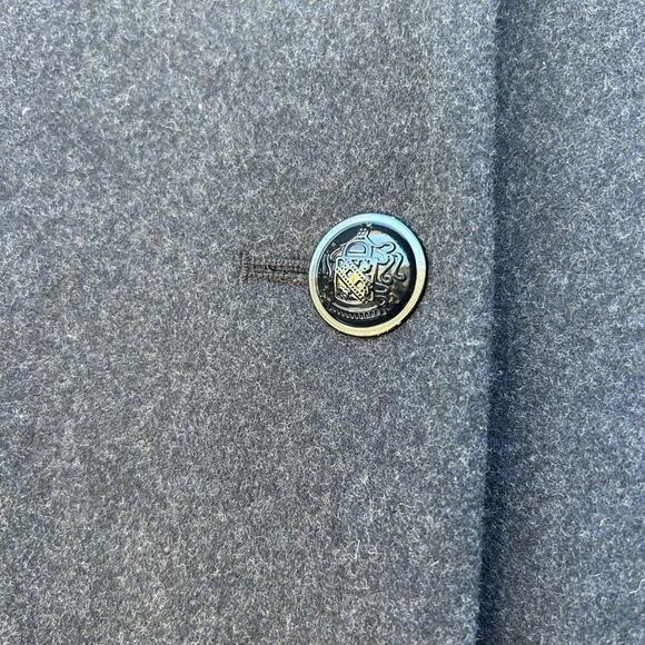 Mango Women’s Quilted Faux Leather Wool Button Up Coat Jacket Black Small - Picture 5 of 12